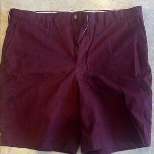 Polo by Ralph Lauren Burgundy Shorts with Navy Embroidery
